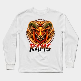 ANIMAL SPORTS TEAM LOGO - RAM RAMS - GO! D1 Long Sleeve T-Shirt